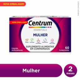 Polivitamínico Centrum Essentials Mulher de A a Zinco 60 comprimidos Polivitamínico Centrum Essentials Mulher de A a Zinco 30 comprimidos 