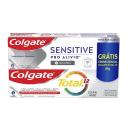 Kit Pasta de Dente Colgate Sensitive Pro-Alívio Real White com 110g + Colgate Total 12 com 90g