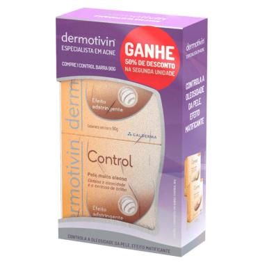 Kit Sabonete Facial em Barra Dermotivin Control com 2 unidades