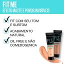 Base Líquida Maybelline Fit Me Efeito Matte Cor N150 com 30ml