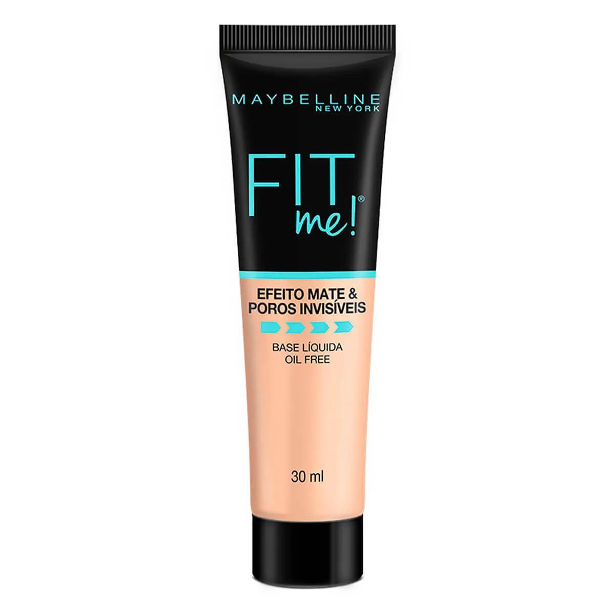 Base Líquida Maybelline Fit Me Efeito Matte Cor B100 com 30ml