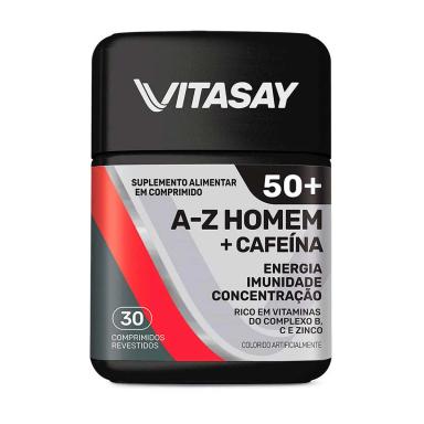Suplemento Alimentar Vitasay 50+ Homem A-Z + Cafeína