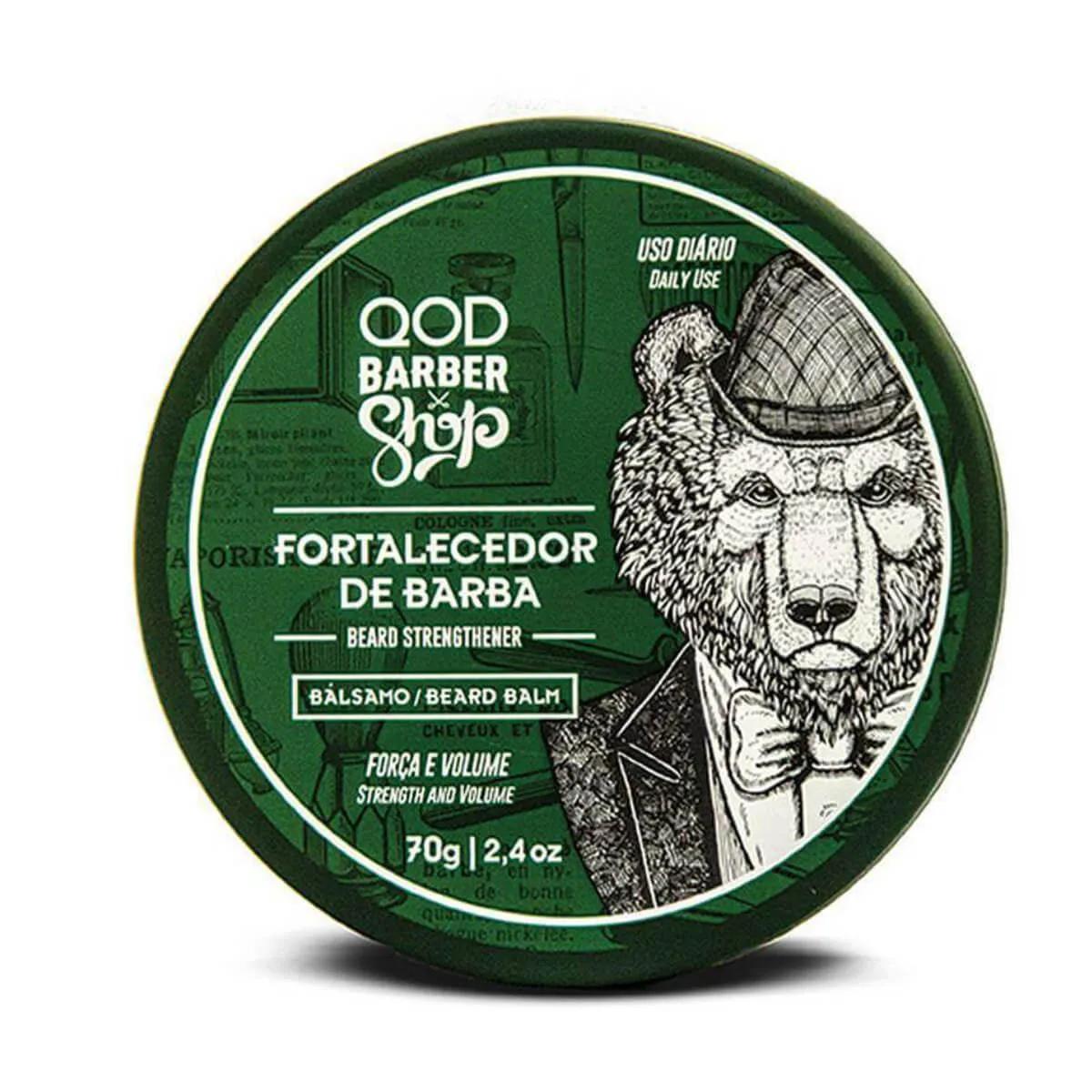 Bálsamo Fortalecedor para Barba QOD Barber Shop Força e Volume com 70g