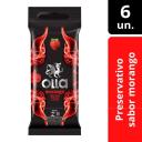 Camisinha Olla Morango com 6 unidades