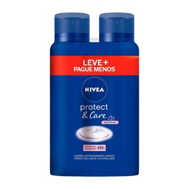 Kit Desodorante Aerosol Nivea Protect&Care com 2 unidades