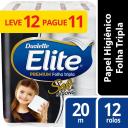 Papel Higiênico Dualette Elite Folha Tripla Leve 12 Pague 11 rolos