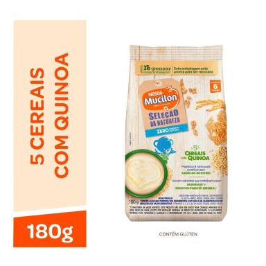 Cereal Mucilon Seleção Da Natureza 5 Cereais com Quinoa Infantil com 180g