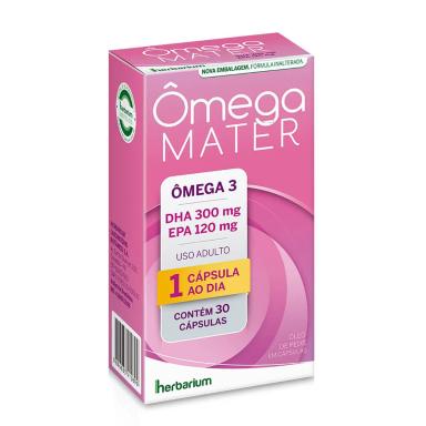 Ômega 3 Ômega Mater 300mg DHA + 120mg EPA Herbarium com 30 cápsulas