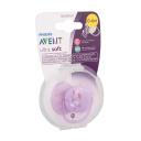 Chupeta Philips Avent Ultra Soft 0 a 6 Meses Rosa Decorada com 1 unidade