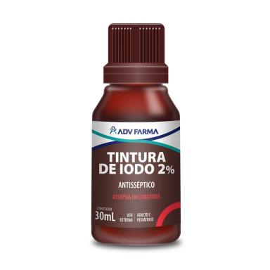 Antisséptico Tintura de Iodo 2% Adv Farma com 30ml