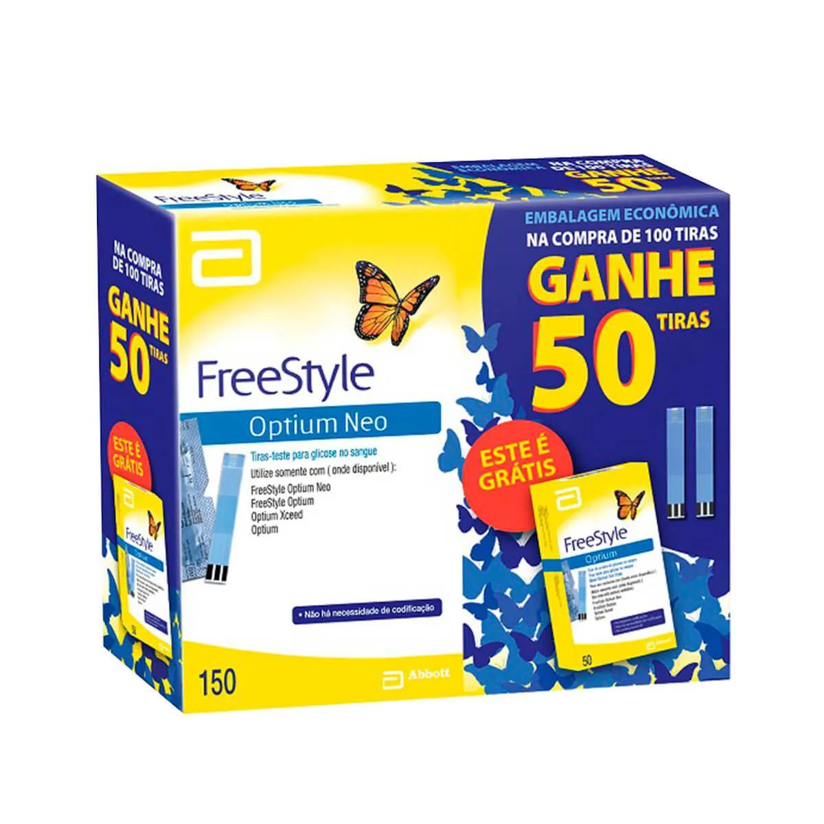 Tiras Teste de Glicemia Freestyle Optium Neo - 150 unidades