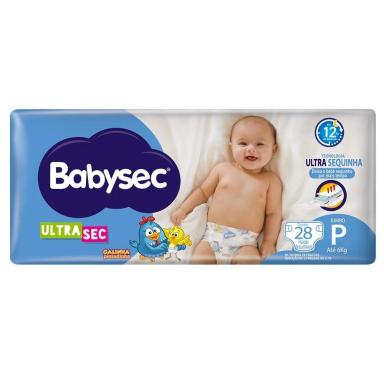 Fralda Babysec UltraSec Galinha Pintadinha Jumbo P - 28 Unidades