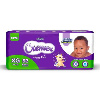 Fralda Cremer Magic Care Tamanho XG Hiper Pacote 52 unidades