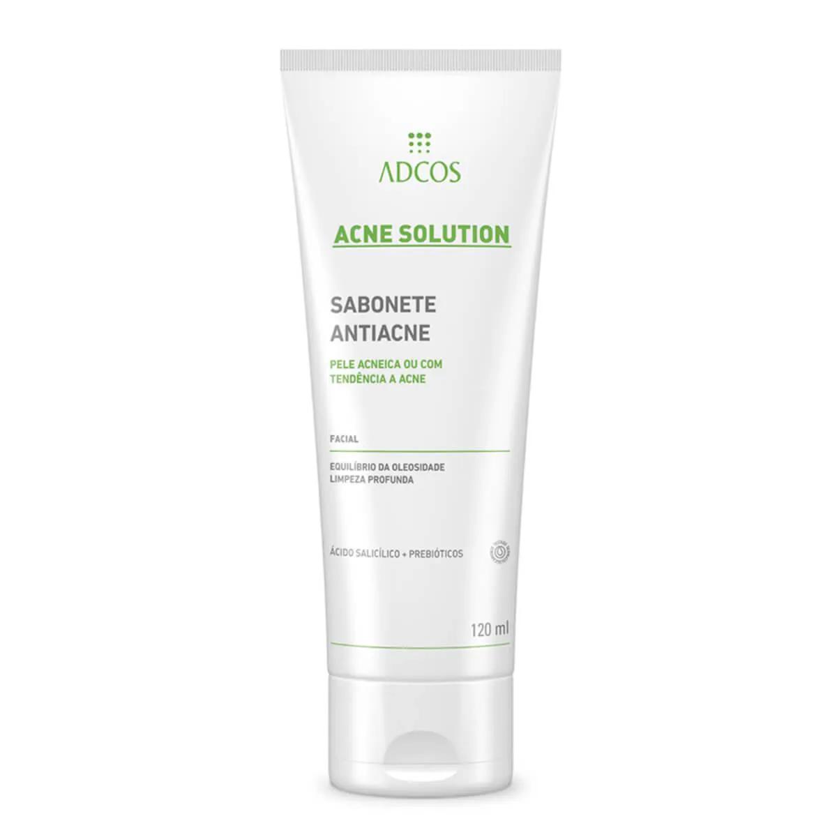 Sabonete Líquido Facial Antiacne Adcos Acne Solution com 120ml
