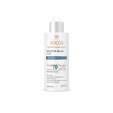 Protetor Solar Facial Adcos Fluido Incolor Shield Protection FPS 70 com 50ml