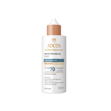 Protetor Solar Facial Adcos Fluido Tonalizante Shield Protection FPS 70 com 50ml
