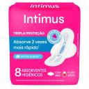 Absorvente Intimus Tripla Proteção Cobertura Suave com Abas com 8 unidades