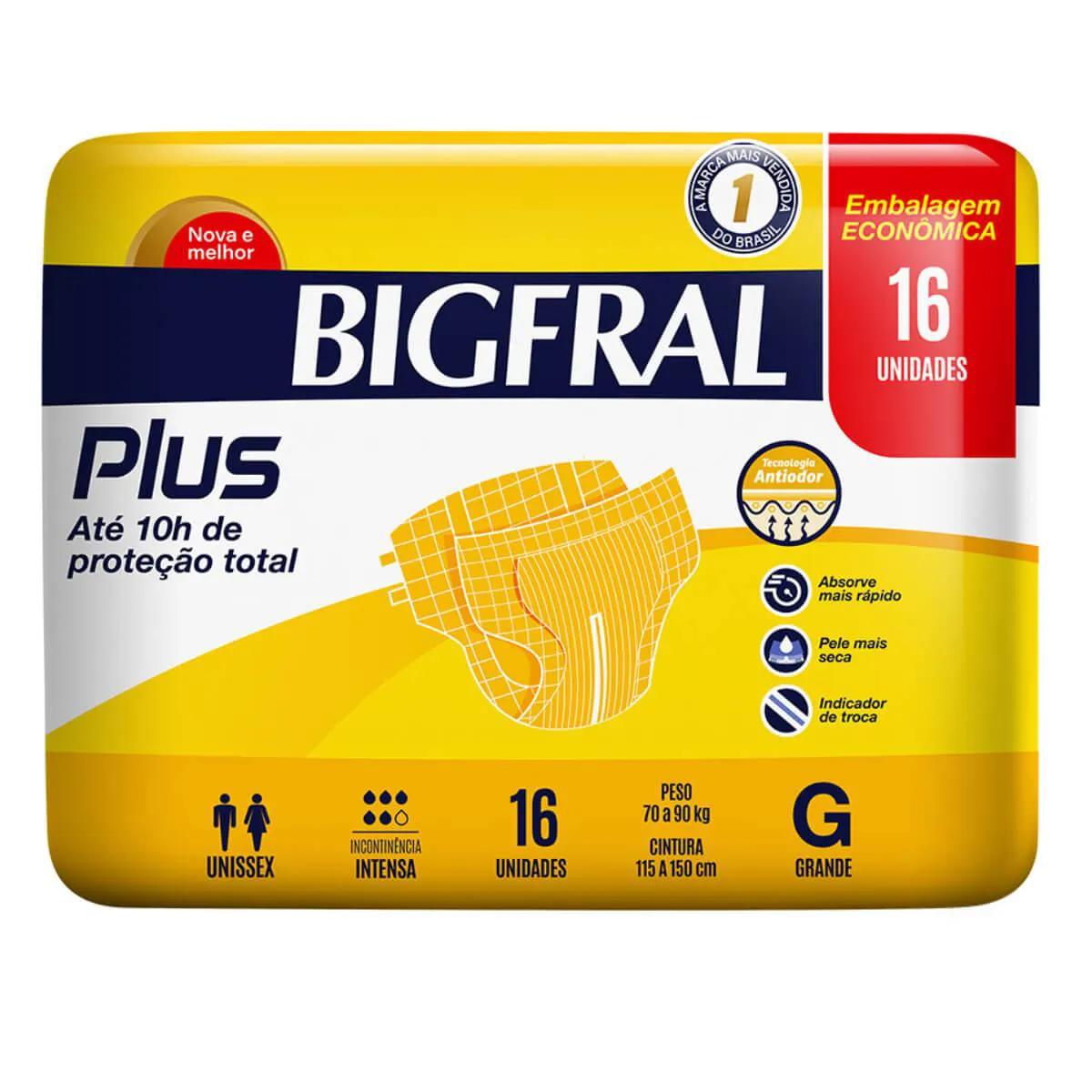 Fralda Adulto BigfFral Plus G 16 unidades