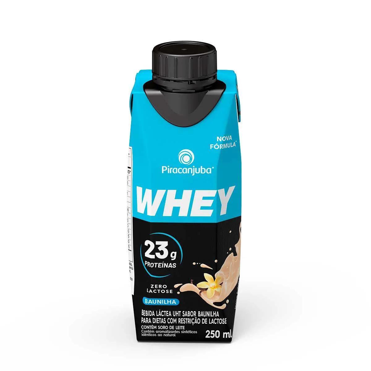 Piracanjuba Whey Bebida Láctea Zero Lactose Baunilha com 250ml