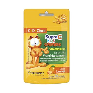 Supra C Kids Garfield Sabor Laranja com 30 Unidades