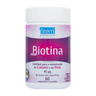 Suplemento Alimentar Biotina para Cabelo e Pele com 60 comprimidos