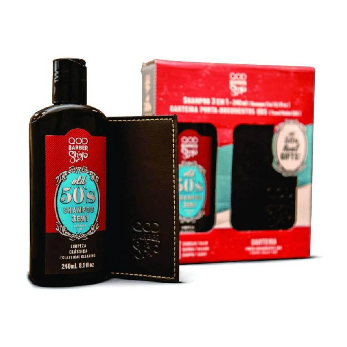 Kit QOD 50's Shampoo + Carteira