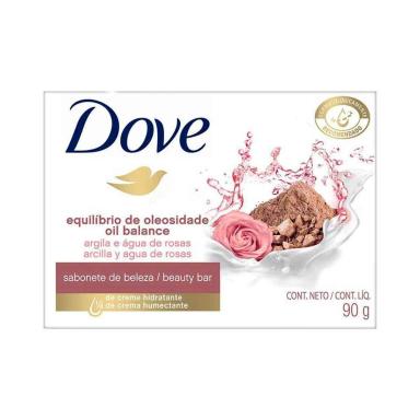Sabonete em Barra Dove Equilíbrio de Oleosidade Argila e Água de Rosas com 90g