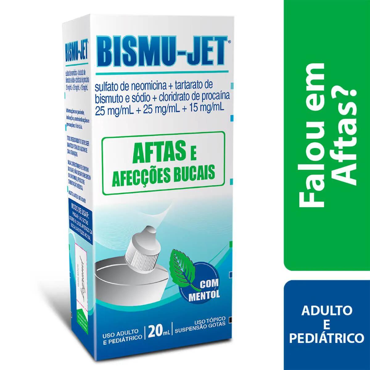 Bismu-Jet 25mg/ml + 25mg/ml + 15mg/ml Gotas com 20ml