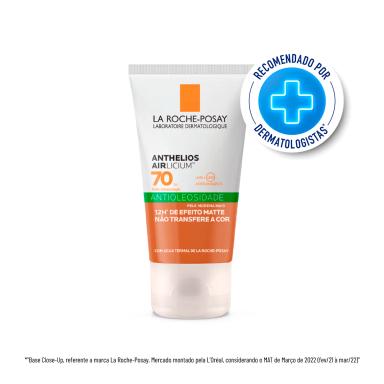 Protetor Solar Facial La Roche-Posay Anthelios Airlicium Antioleosidade Pele Morena Mais FPS 70 com 40g