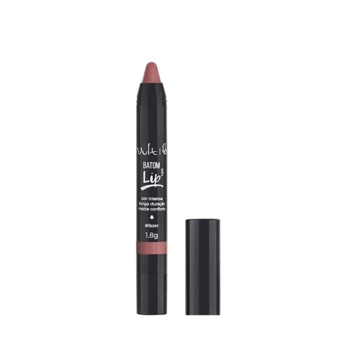 Batom Lápis Vult Matte Lip 3 Cor Fazer com 1 unidade