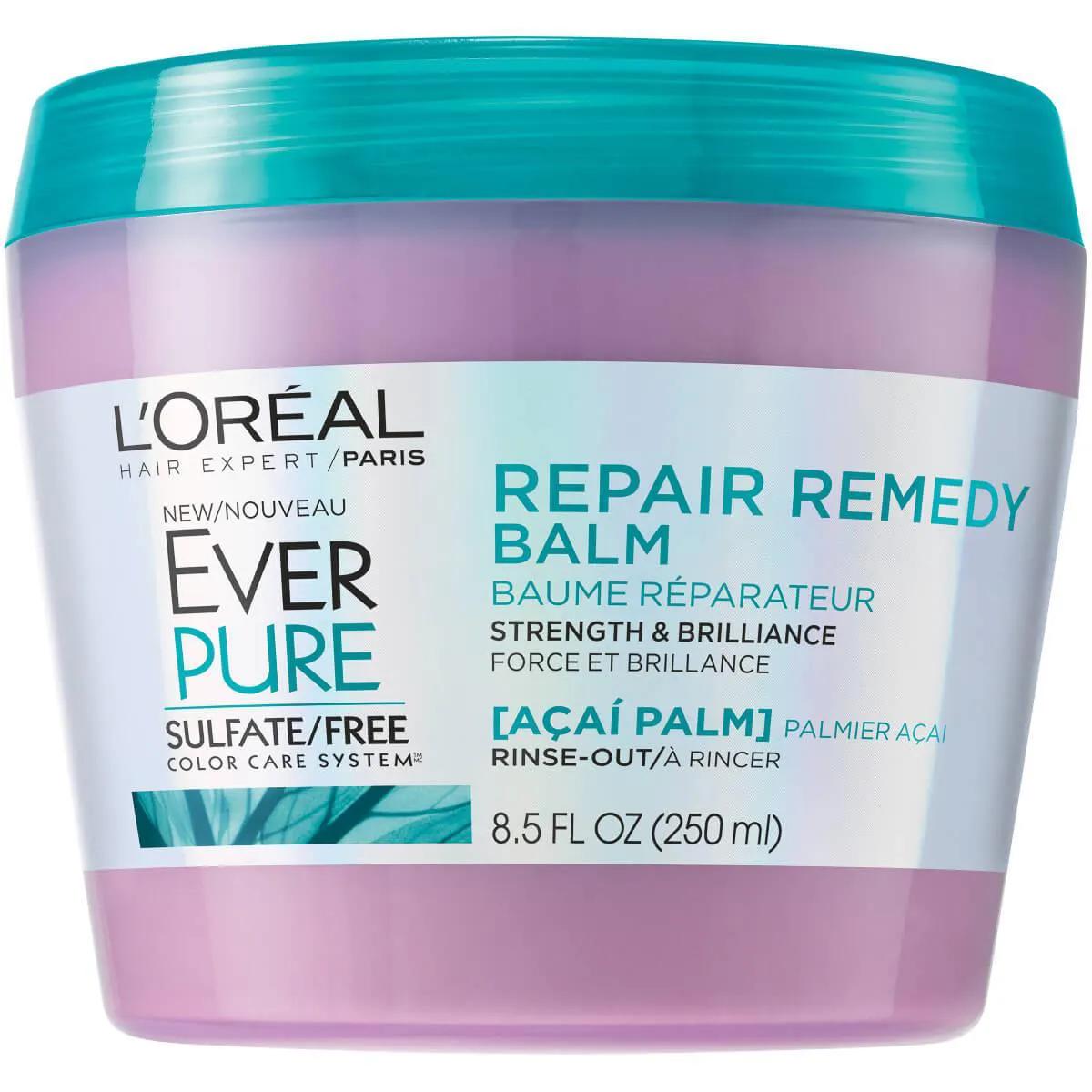 Máscara Capilar Reparadora Ever Pure Repair Remedy Balm L’Oréal com 250ml