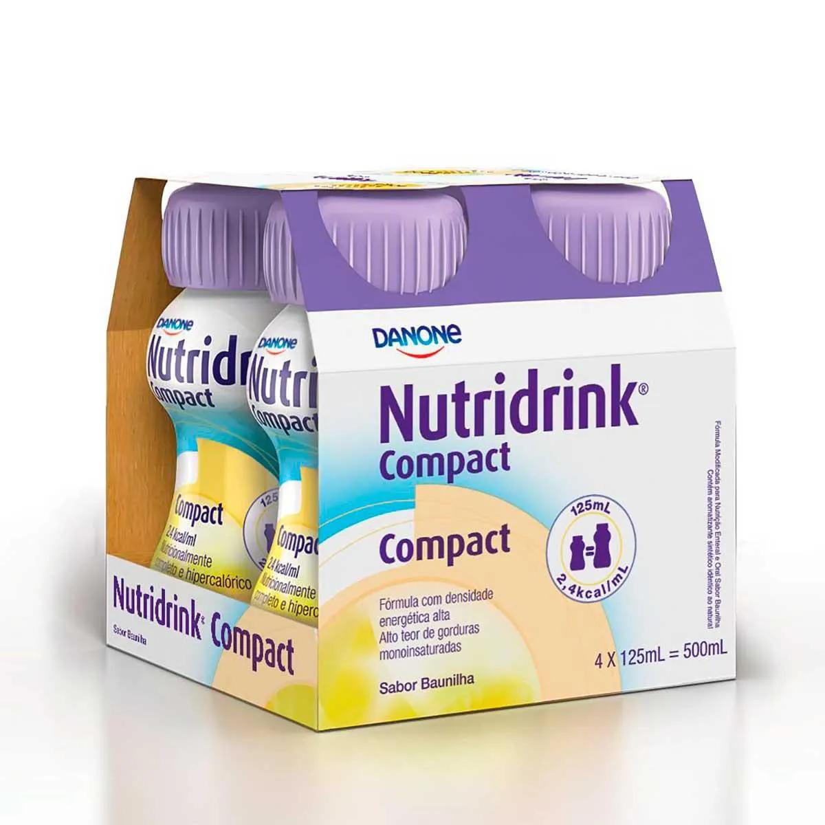 Nutridrink Compact Protein Sabor Baunilha com 4 unidades de 125ml cada