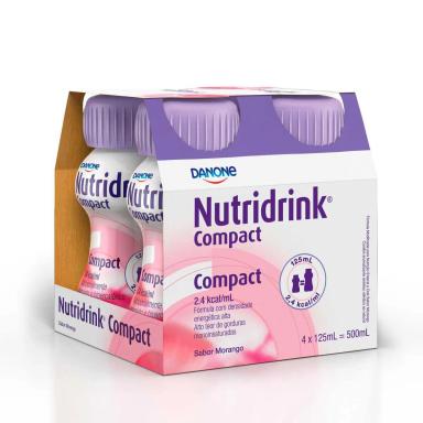Nutridrink Compact Protein Sabor Morango com 4 unidades de 125ml cada