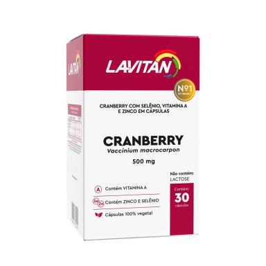 Suplemento Alimentar Lavitan Cranberry com 30 cápsulas