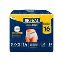 Roupa Íntima Bigfral Derma Plus G/XG 16 unidades