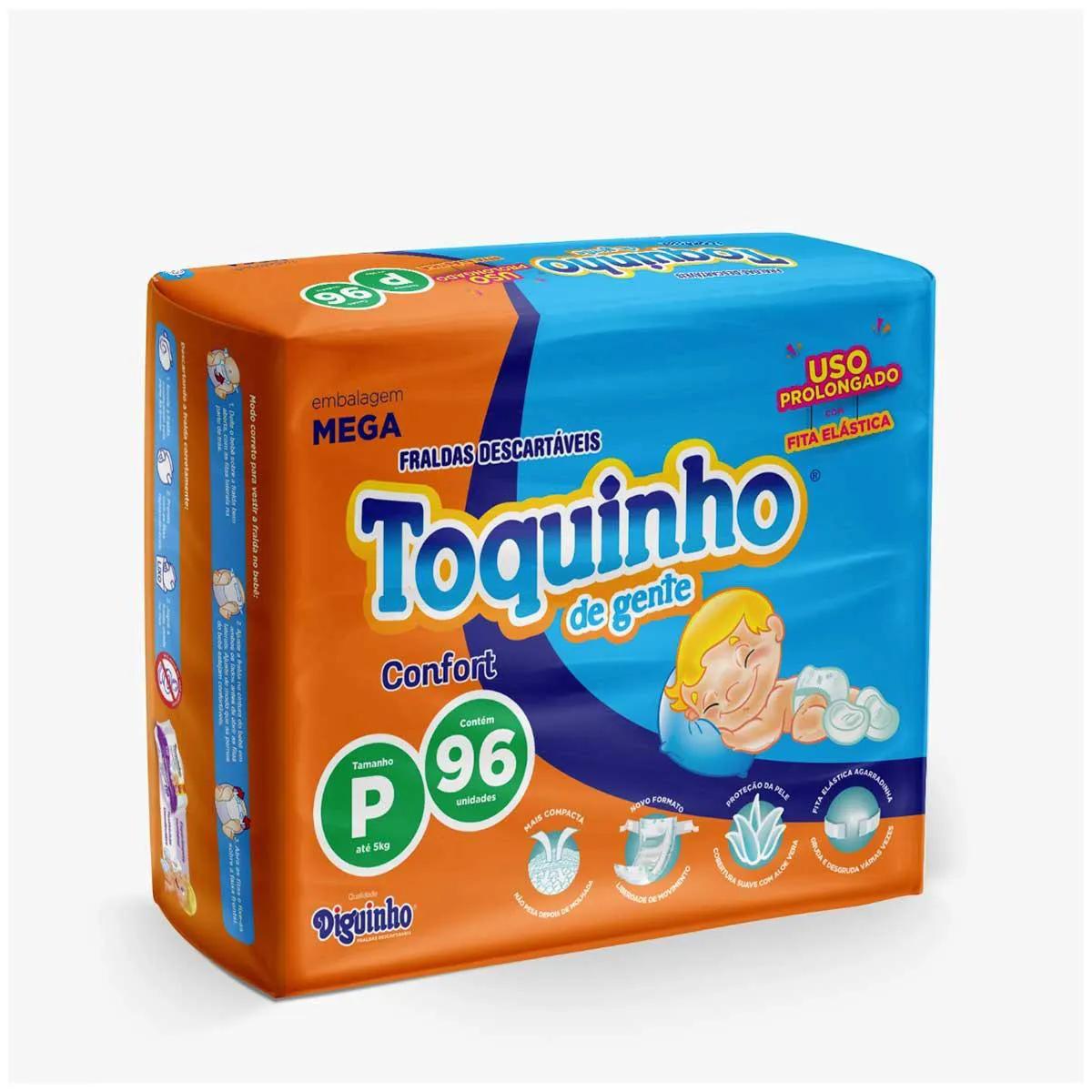 Fralda Toquinho de Gente Confort P 96 Unidades