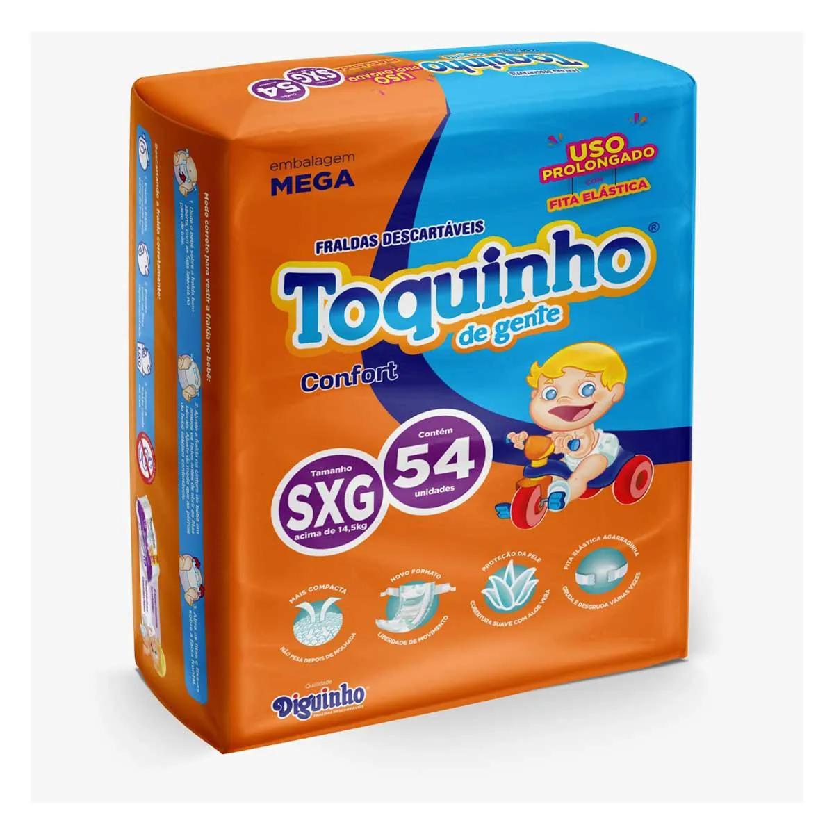 Fralda Toquinho de Gente Confort SXG 54 Unidades