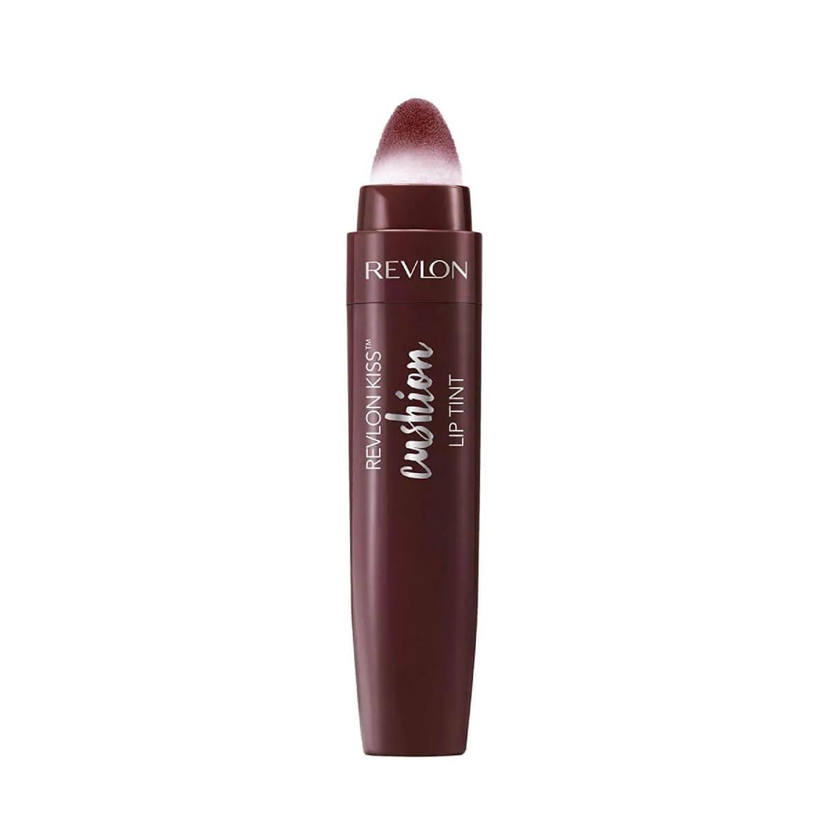 Batom Revlon Kiss Cushion Lip Tint Cor Wine Trip com Ponta de Pelúcia com 5,32ml