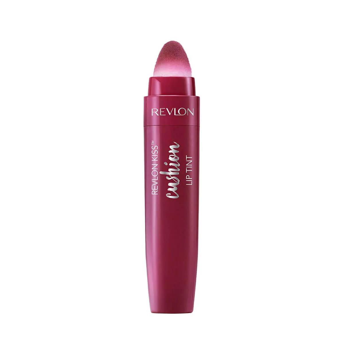 Batom Revlon Kiss Cushion Lip Tint Cor Naughty Mauve com Ponta de Pelúcia com 5,32ml