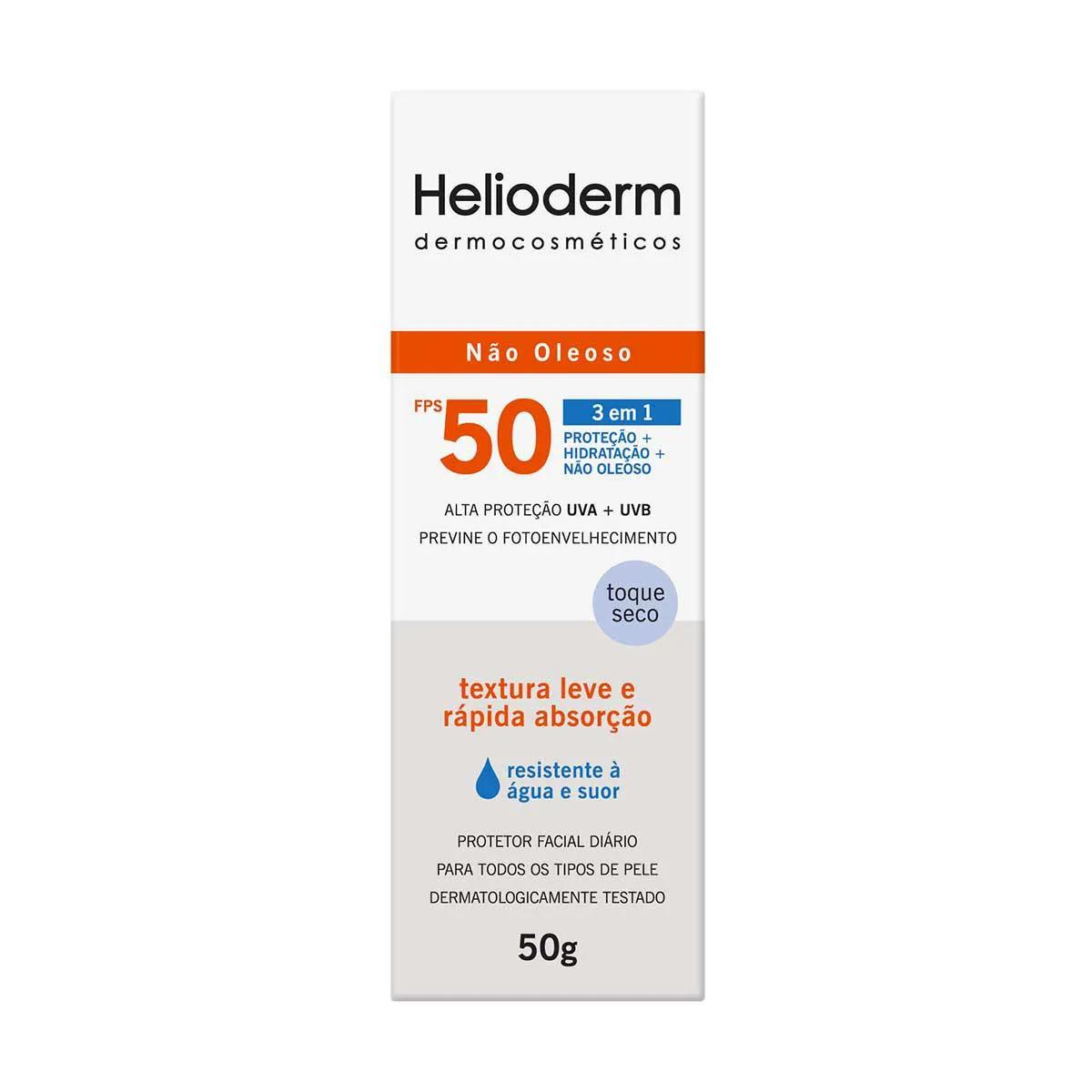 Protetor Solar Helioderm Suncare FPS 50 Facial com 50g