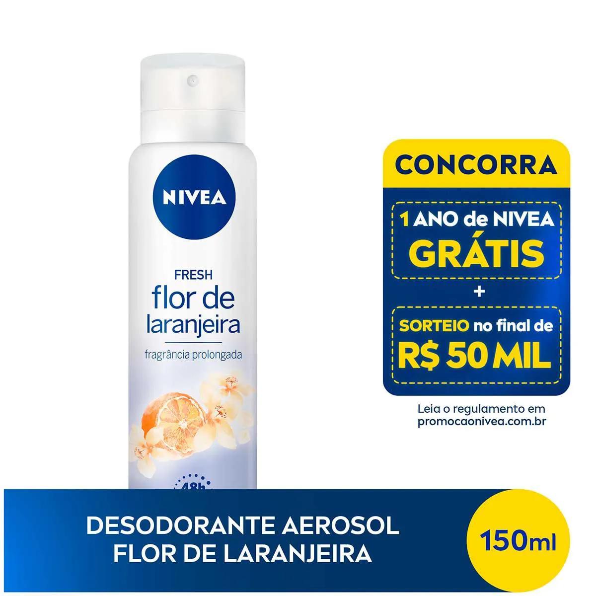 Desodorante Aerosol Nivea Fresh Flor de Laranjeira 150ml