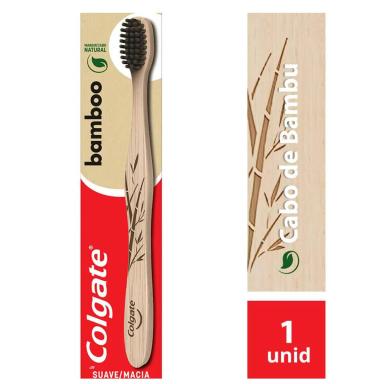 Escova de Dente de Bambu Colgate Bamboo Macia com 1 unidade