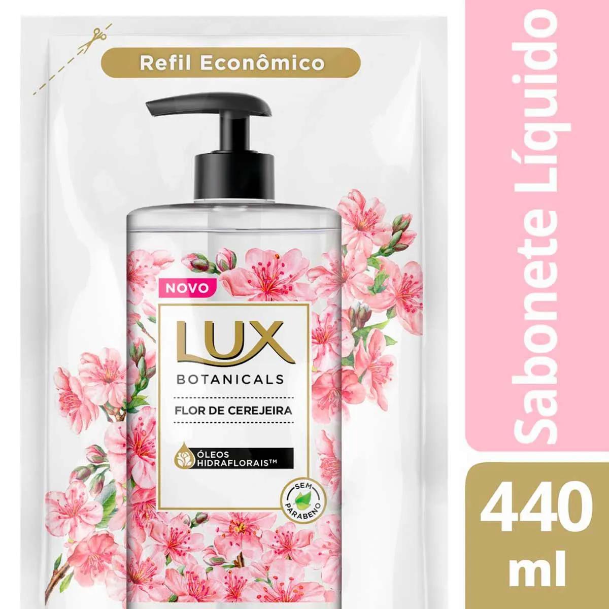 Refil Sabonete Líquido para Mãos Lux Botanicals Flor de Cerejeira com 440ml