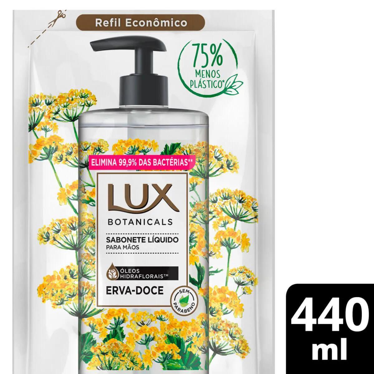 Refil Sabonete Líquido para Mãos Lux Botanicals Erva Doce com 440ml