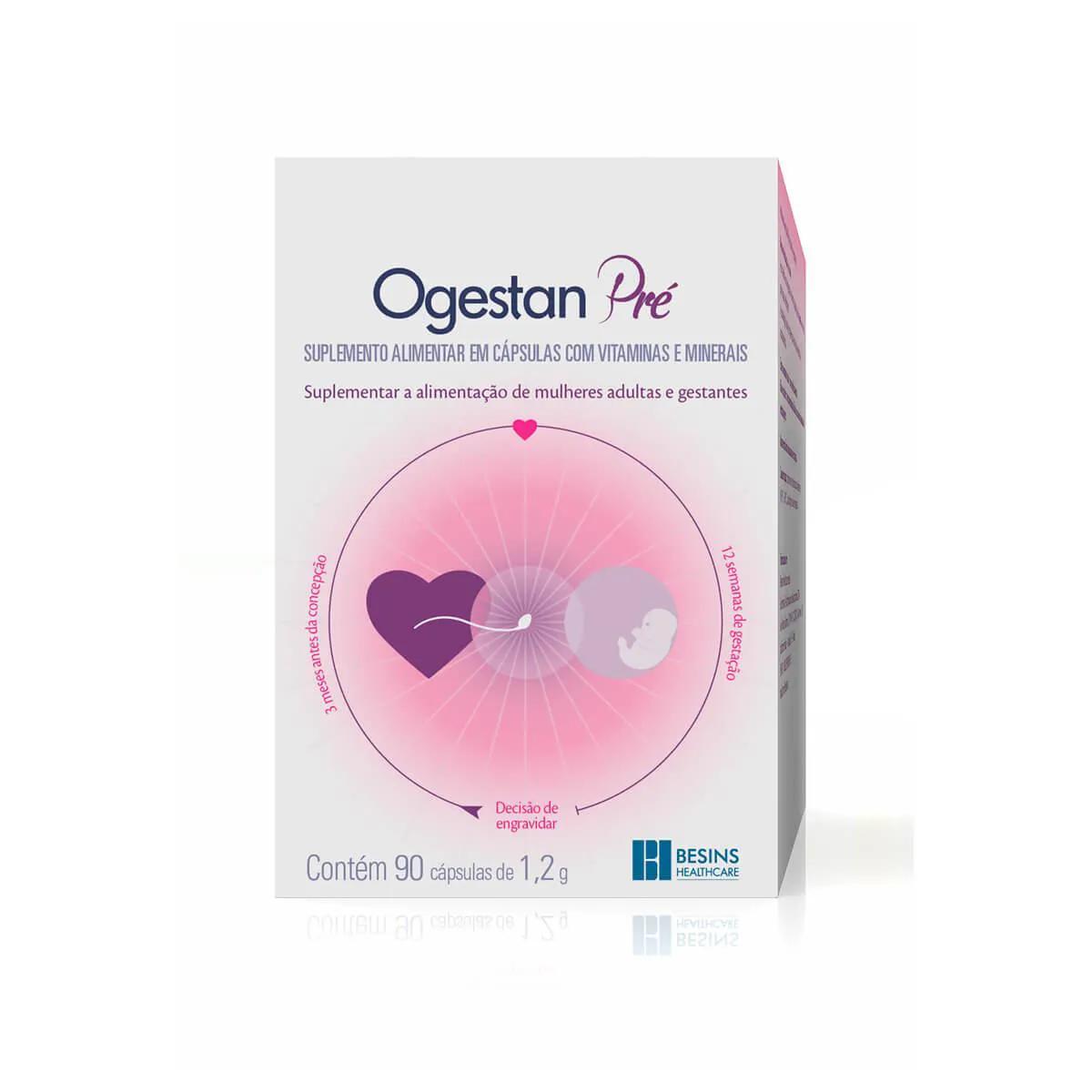 Suplemento Alimentar Ogestan Pré 1,2g com 90 cápsulas