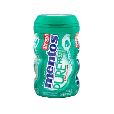 Mentos Pure Fresh Chiclete Sem Açúcar Sabor Wintergreen com 46 unidades