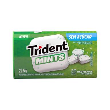 Trident Mints Sem Açúcar Sabor Menta com 50 pastilhas