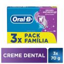 Kit Pasta de Dente Oral B Escudo Antiaçúcar com 3 unidades de 70g cada