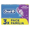 Kit Pasta de Dente Oral B Escudo Antiaçúcar com 3 unidades de 70g cada