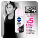 Desodorante Antitranspirante Roll-On Nivea Invisible Black & White Clear Feminino com 50ml